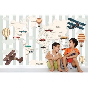 Painel Adesivo Mapas Mundi Infantil M108