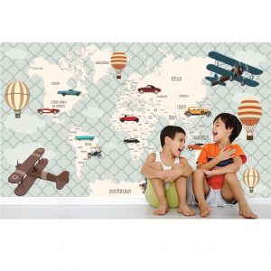 Painel Adesivo Mapas Mundi Infantil M109