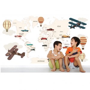 Painel Adesivo Mapas Mundi Infantil M110