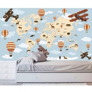 Painel Adesivo Mapas Mundi Infantil M99