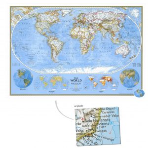 Adesivo Painel Mapa Mundi Gigante GG01