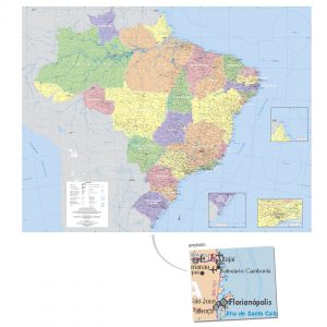 Adesivo Painel Mapa do Brasil Gigante GG03
