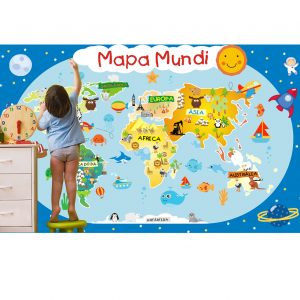 Painel Adesivo Mapas Mundi Infantil M04