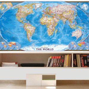 Painel Adesivo Mapas Mundi Países M32