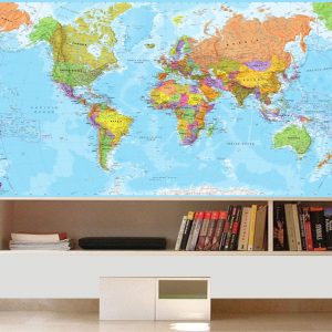 Painel Adesivo Mapas Mundi Países M33
