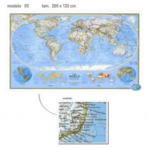 Painel Adesivo Mapas Mundi Países M05