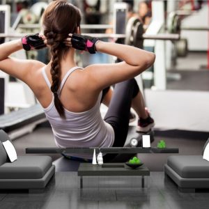 Painel Adesivo Academia Musculação Exercícios GG436