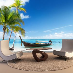 Painel Adesivo Natureza Praia Tropical GG170
