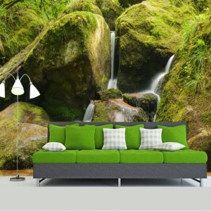 Painel Adesivo Natureza Pedras Cachoeira GG189