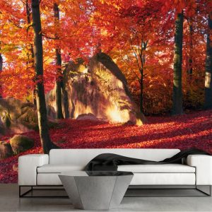 Painel Adesivo Natureza Floresta Árvores GG258