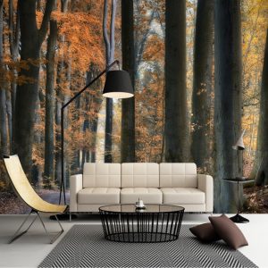 Painel Adesivo Natureza Floresta Árvores GG278