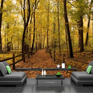 Painel Adesivo Natureza Floresta Árvores GG288