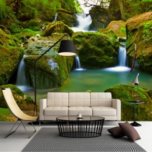 Painel Adesivo Natureza Cachoeira Árvores GG328