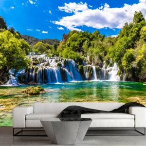 Painel Adesivo Natureza Cachoeira Lagoa GG359