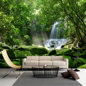 Painel Adesivo Natureza Floresta Cachoeira GG394