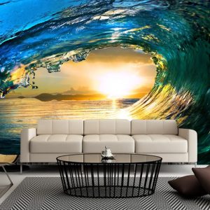 Painel Adesivo Natureza Praia Onda Mar GG404