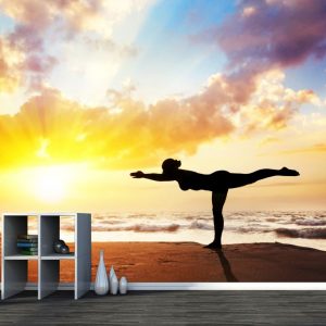 Painel Adesivo Natureza Praia Yoga GG409