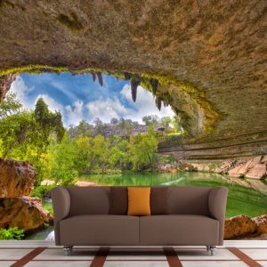 Painel Adesivo Natureza Caverna Floresta GG443