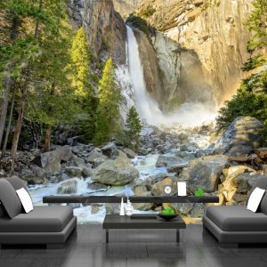 Painel Adesivo Natureza Riacho Cachoeira GG488