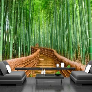Painel Adesivo Natureza Trilha Bambu GG585