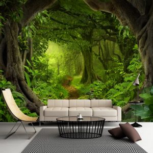 Painel Adesivo Natureza Floresta Árvore GG597