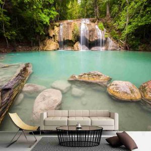 Painel Adesivo Natureza Rio Cachoeira GG753