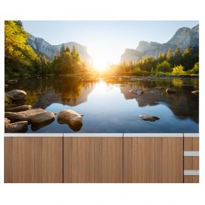 Painel Adesivo Natureza Rio Floresta S96