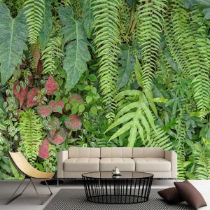 Painel Adesivo Parede Viva Folhagem Tropical GG802