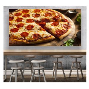 Painel Adesivo Pizzaria Cozinha Massas Pizza S118