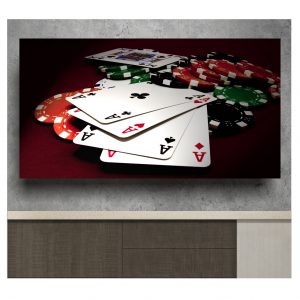 Painel Adesivo Poker Jogo de Cartas Cassino S40