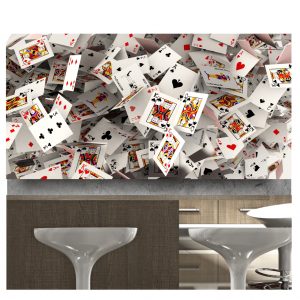 Painel Adesivo Poker Jogo de Cartas Cassino S55
