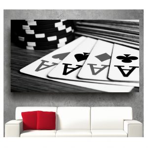 Painel Adesivo Poker Jogo de Cartas Cassino S66