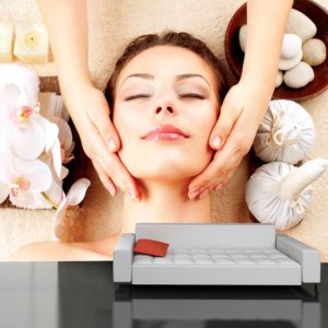 Painel Adesivo Massagem Estética Spa GG557