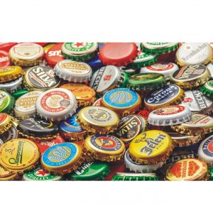 Painel Adesivo Tampinha Garrafa Cerveja J280