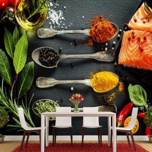 Painel Adesivo Cozinha Especiarias Pimenta GG576