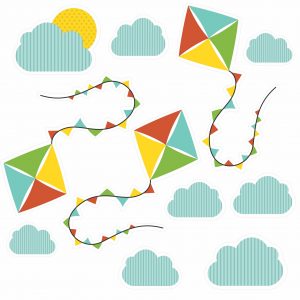 Adesivo Infantil Cartela Pipa Nuvens C112