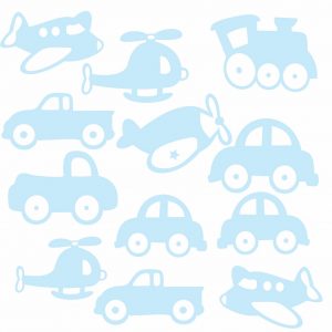 Adesivo Infantil Cartela Transporte Carro Avião C23