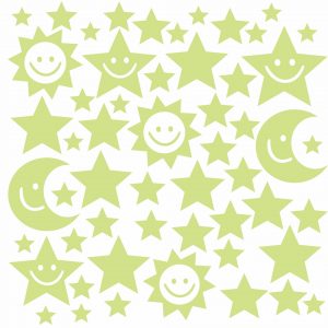 Adesivo Infantil Cartela Céu Estrela Lua Sol C25