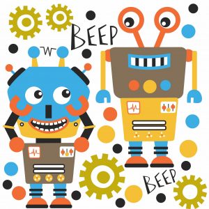 Adesivo Infantil Cartela Robozinho Robô C44