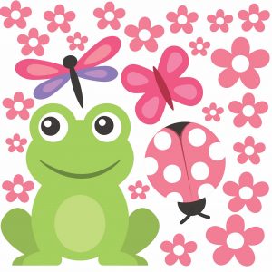 Adesivo Infantil Cartela Joaninha Florzinha Sapo C46