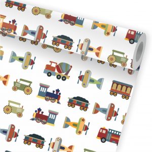 Papel de Parede Infantil Auto Adesivo Transporte Trem A11