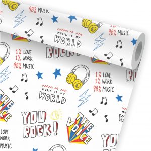 Papel de Parede Auto Adesivo Rock Música A127