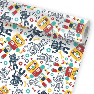 Papel de Parede Infantil Auto Adesivo Robô Robozinho A133