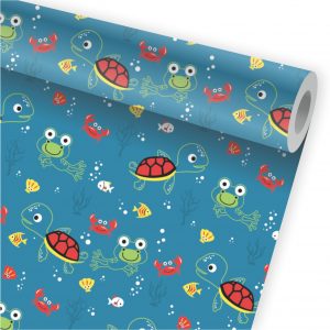 Papel de Parede Infantil Auto Adesivo Tartaruga A148