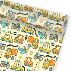 Papel de Parede Infantil Auto Adesivo Transporte A155