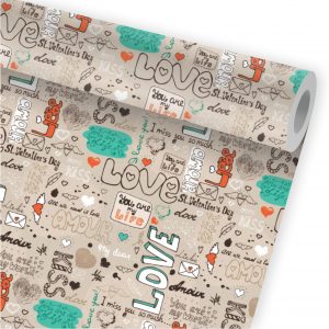 Papel de Parede Infantil Auto Adesivo Love Amor A164