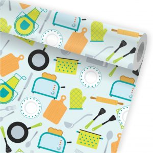 Papel de Parede Auto Adesivo Cozinha Utensílios A193