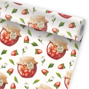 Papel de Parede Auto Adesivo Cozinha Geleia Fruta A219