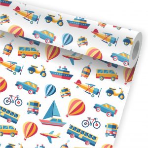 Papel de Parede Infantil Auto Adesivo Transporte A222