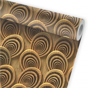 Papel de Parede Auto Adesivo Madeira Mosaico A372